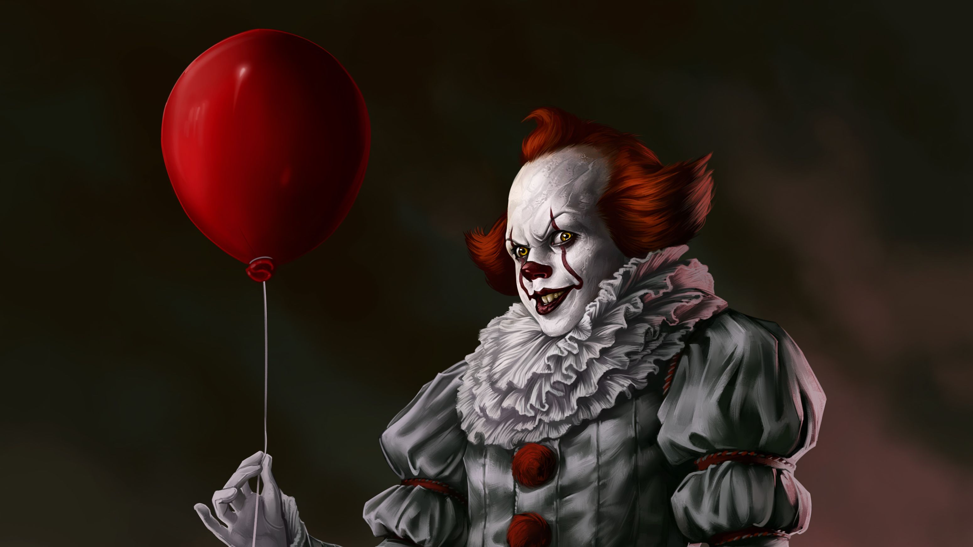 Pennywise clown con palloncino rosso, 3100x1744 2K+, Laptop