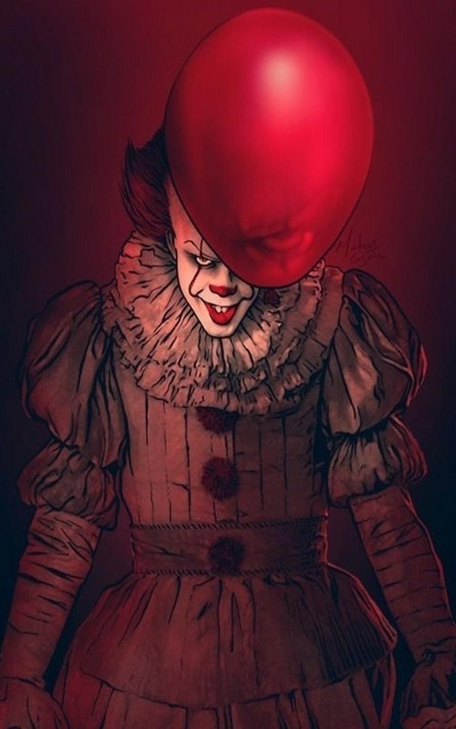 Pennywise clown con palloncino rosso, 900x1440 Verticale, OnePlus