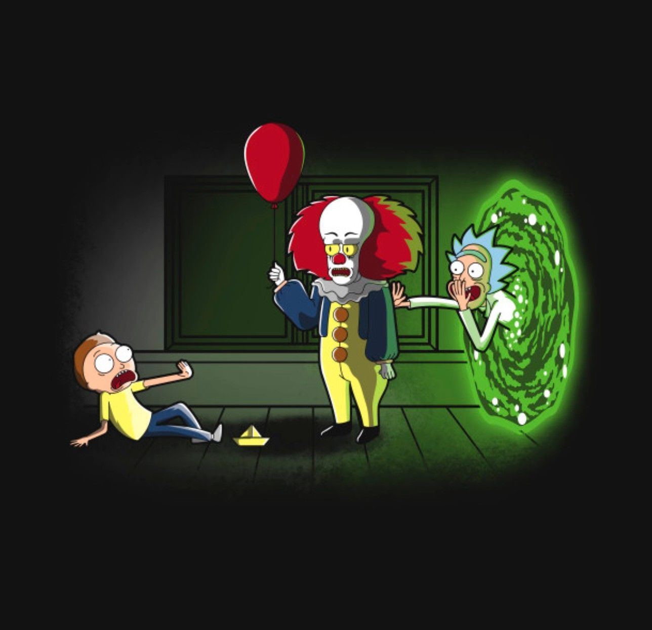 Pennywise con Rick e Morty, 1288x1245 720p, PC