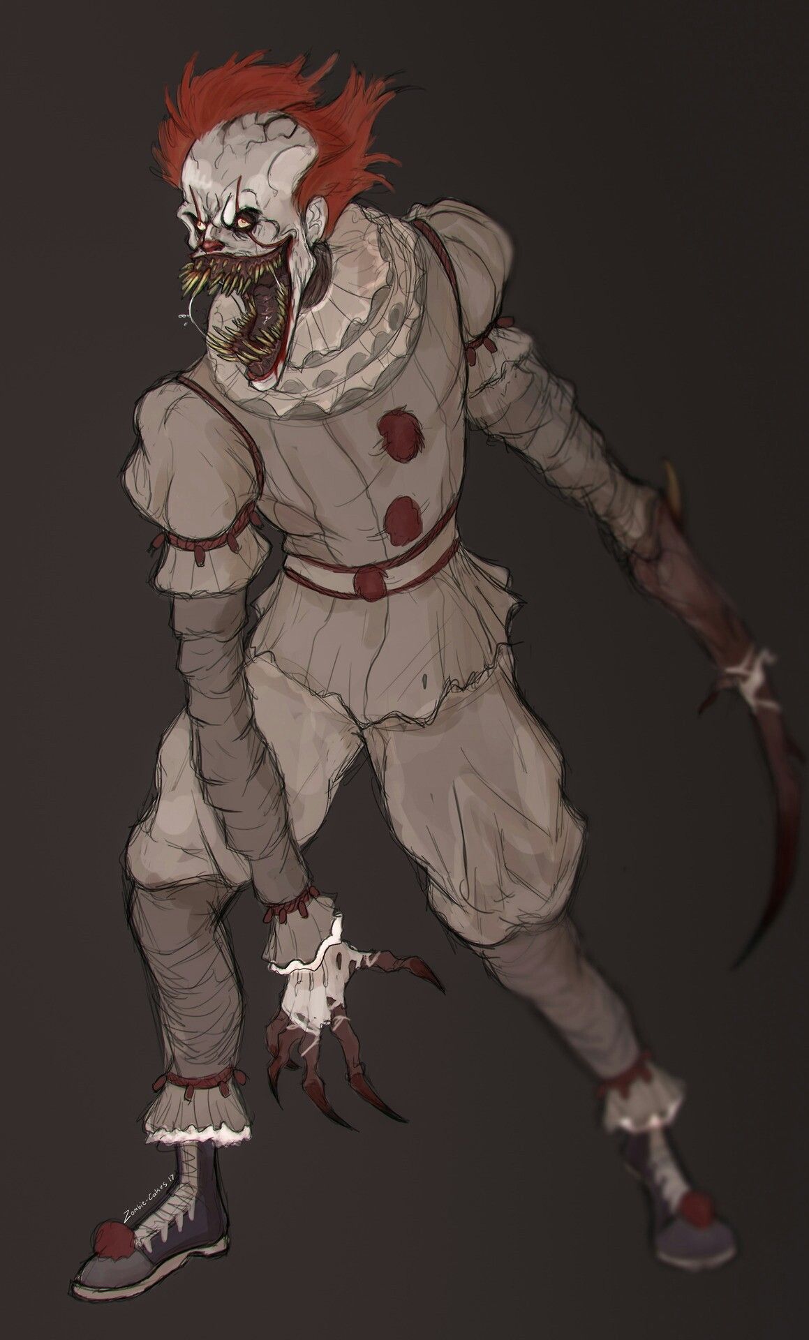 Pennywise clown horror illustrazione, 1159x1920 Verticale, Mobile