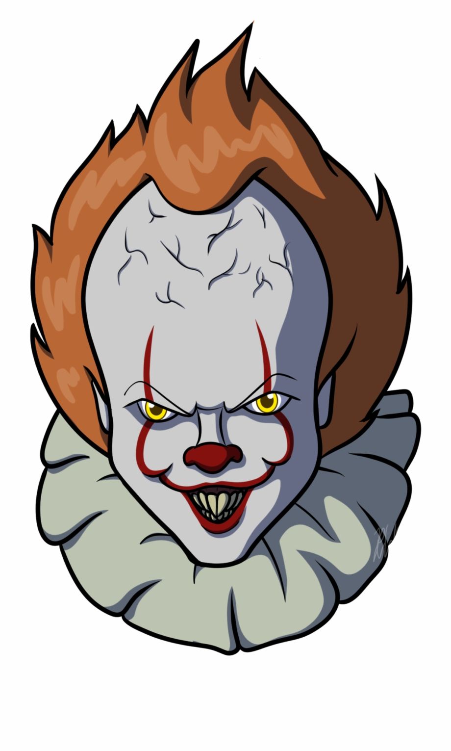 Pennywise clown viso cartoon, 920x1531 Verticale, Telefono