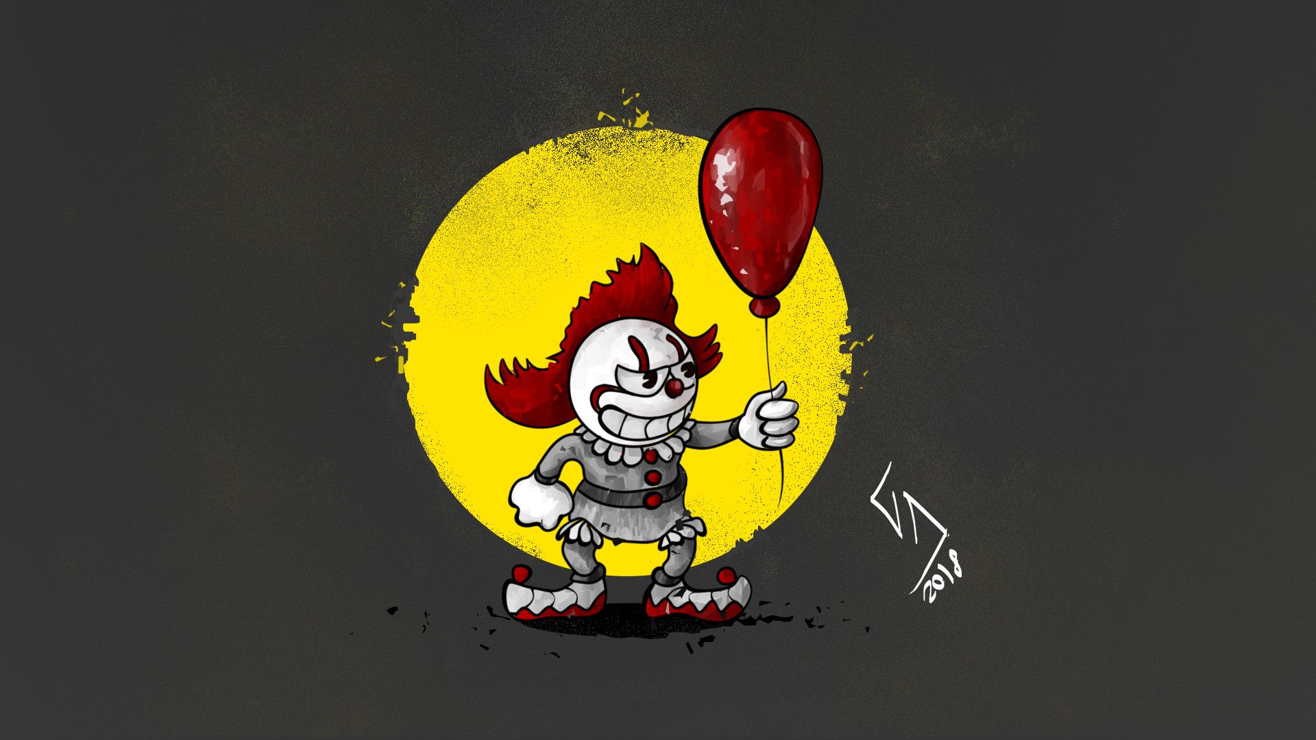 Cuphead Pennywise clown palloncino, 1920x1080 1080p, PC