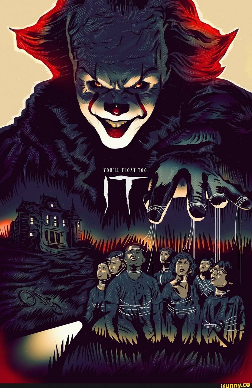 Pennywise IT clown horror, 833x1280 Full HD Verticale, iPhone