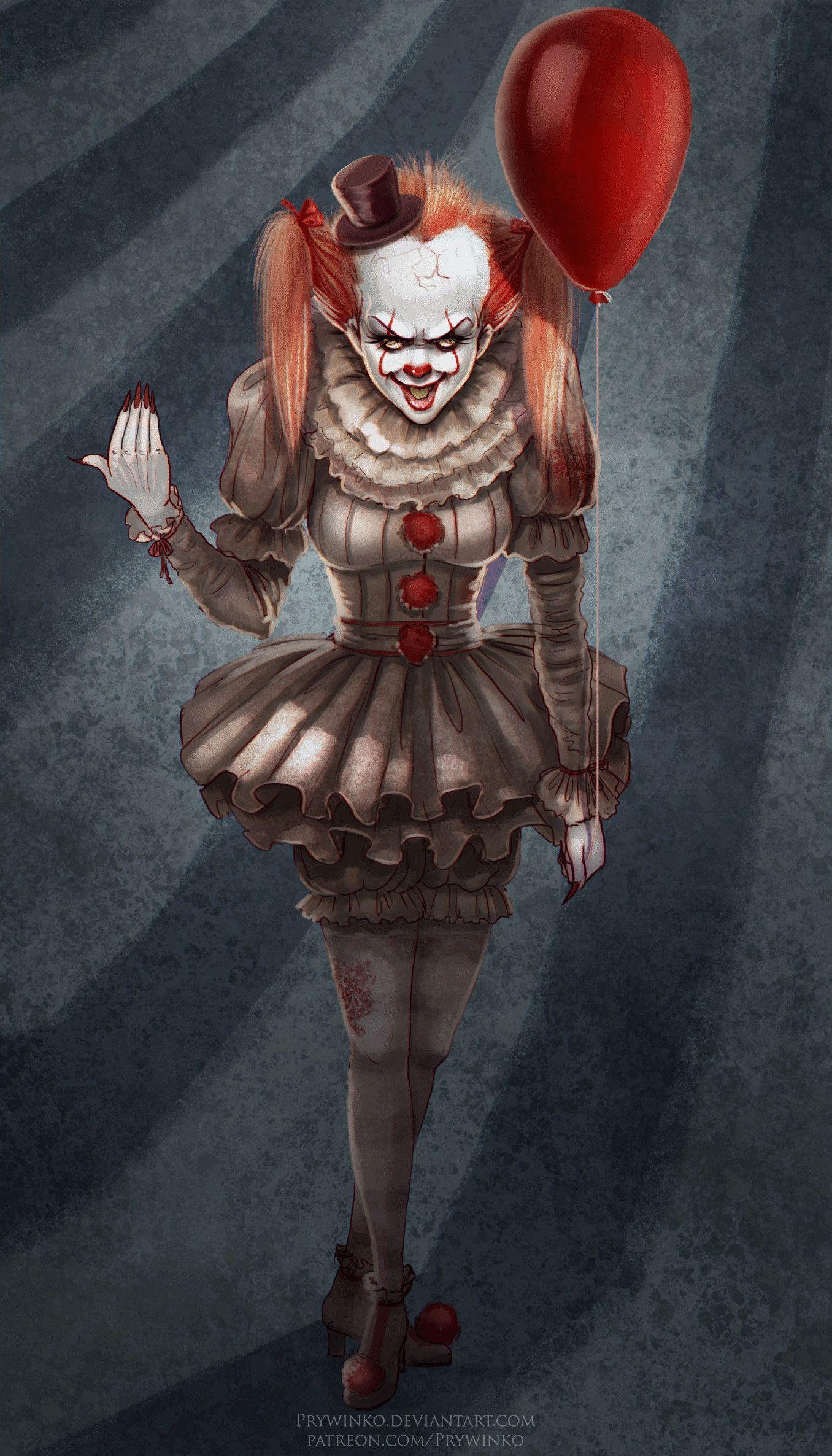 Pennywise clown femminile palloncino, 1356x2372 Verticale, Mobile