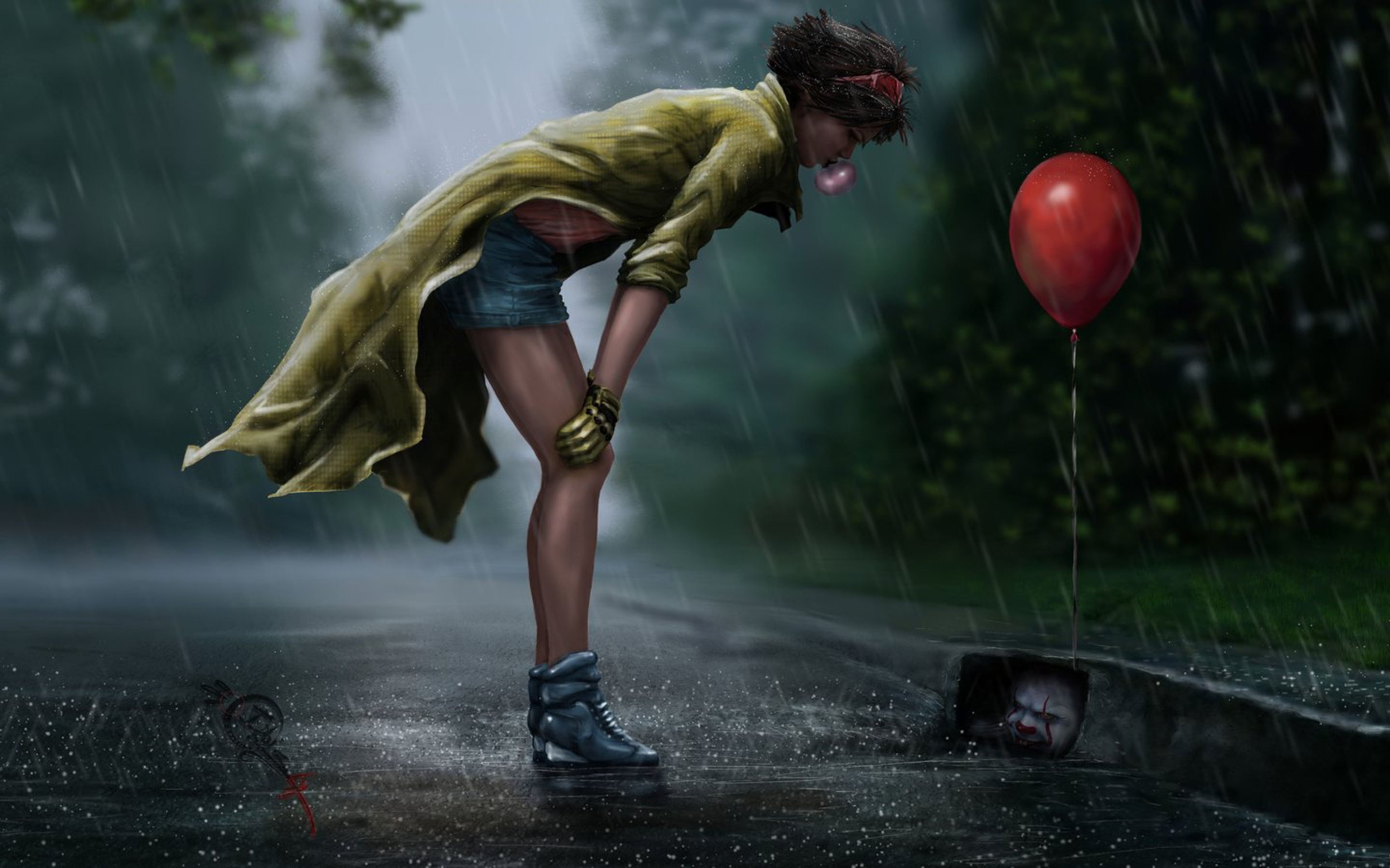 Pennywise tombino palloncino rosso, 2880x1800 2K, PC