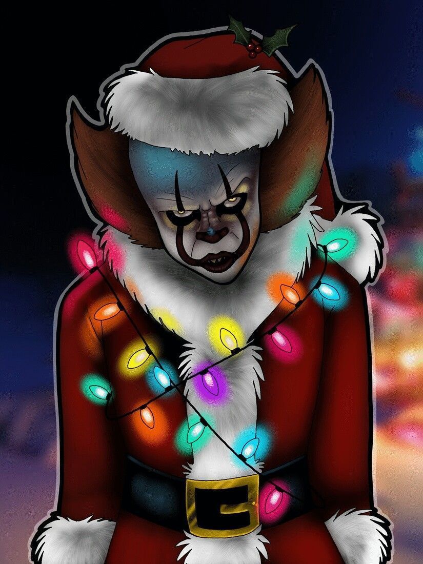 Pennywise clown natalizio inquietante, 825x1100 Full HD Verticale, Smartphone