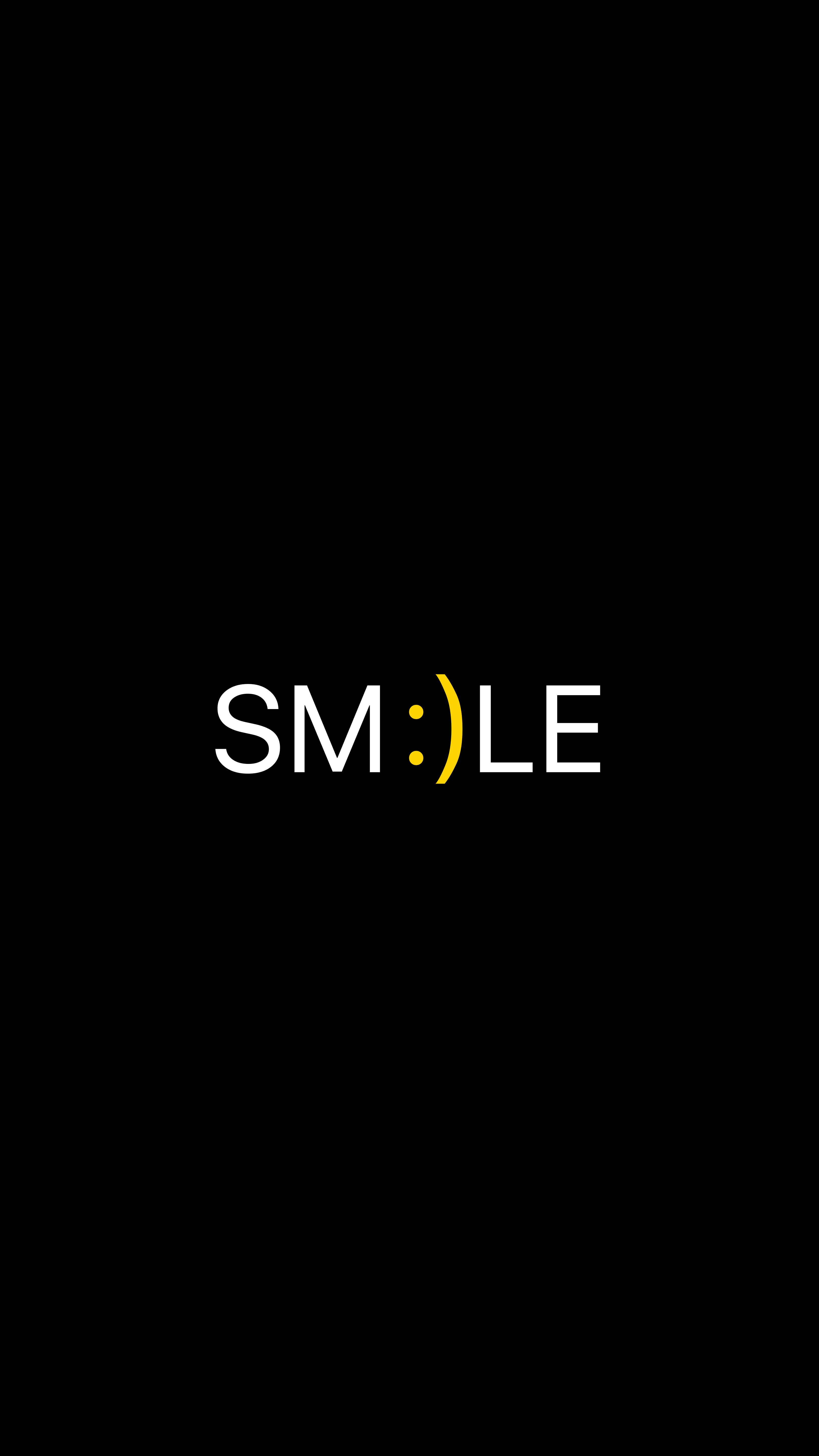 Scritta SMILE con emoticon, 3240x5760 Full HD Verticale, iPhone