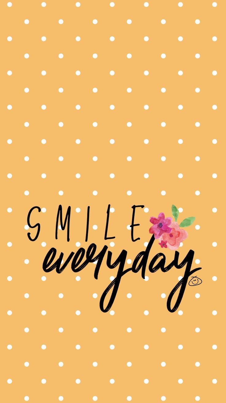 Scritta Smile Everyday pois, 736x1308 Full HD Verticale, Smartphone