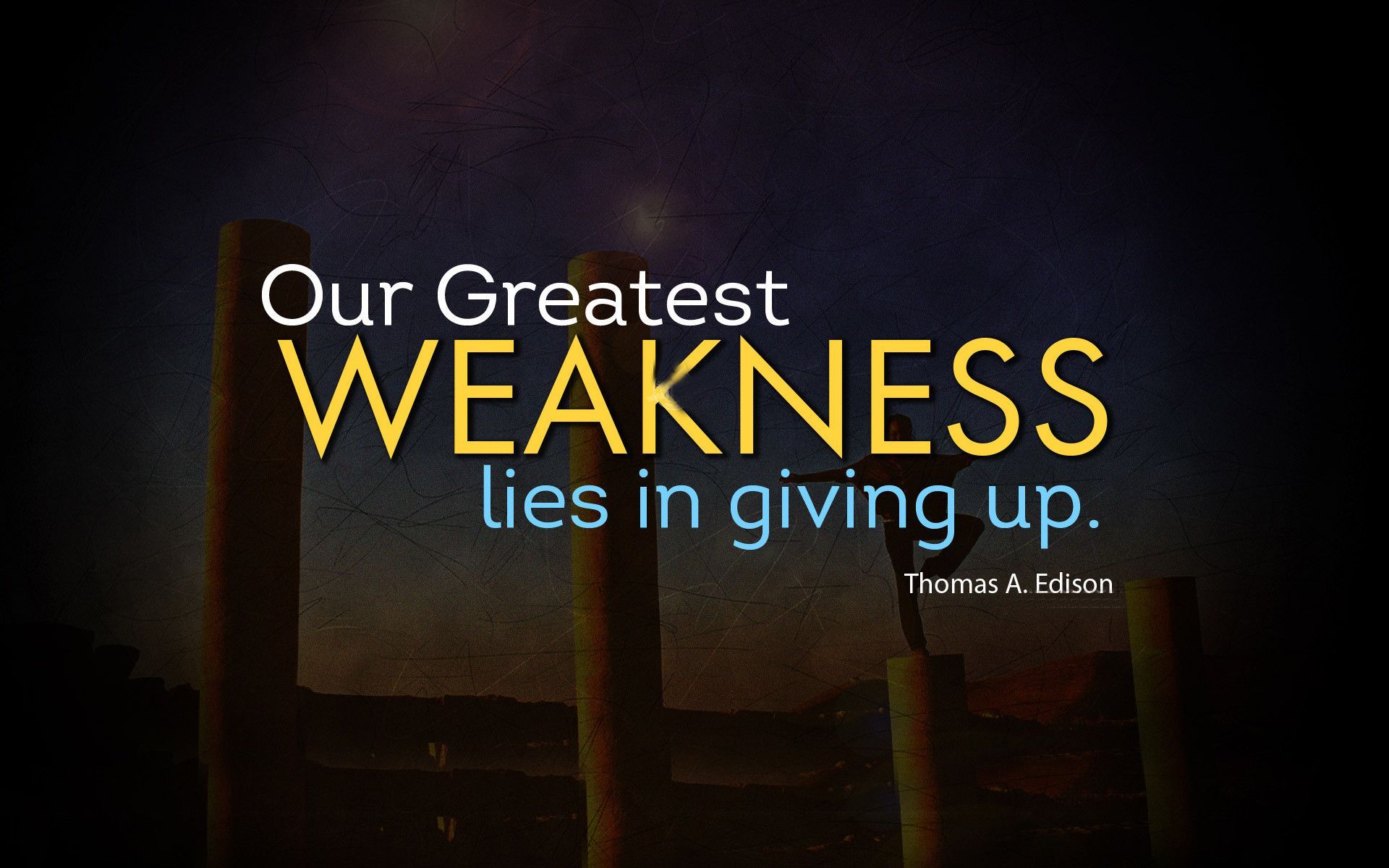 citazione motivazionale Thomas Edison, 1920x1200 Full HD+, PC Desktop