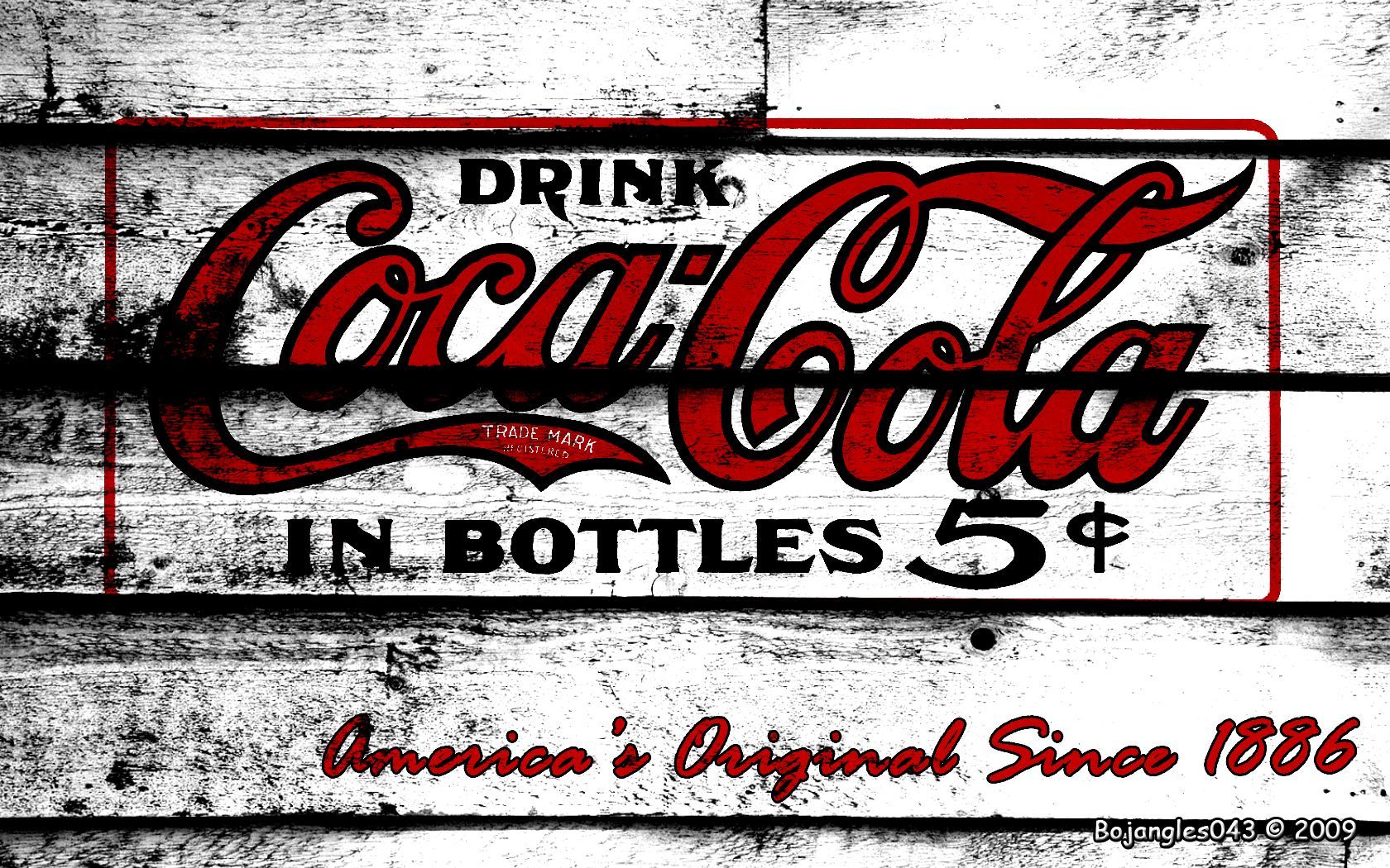 Cartello vintage Coca-Cola legno, 1680x1050 900p, Desktop