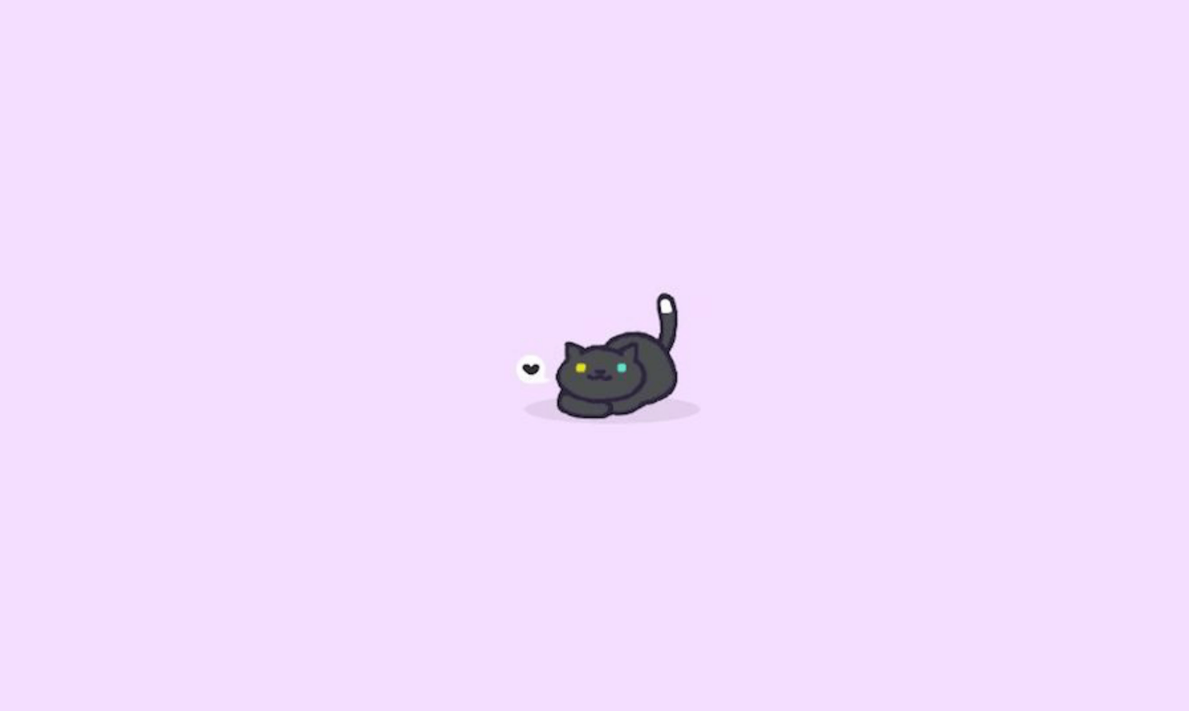 Gatto nero Neko Atsume sfondo lilla, 1718x1028 HD, ROG Asus Laptop