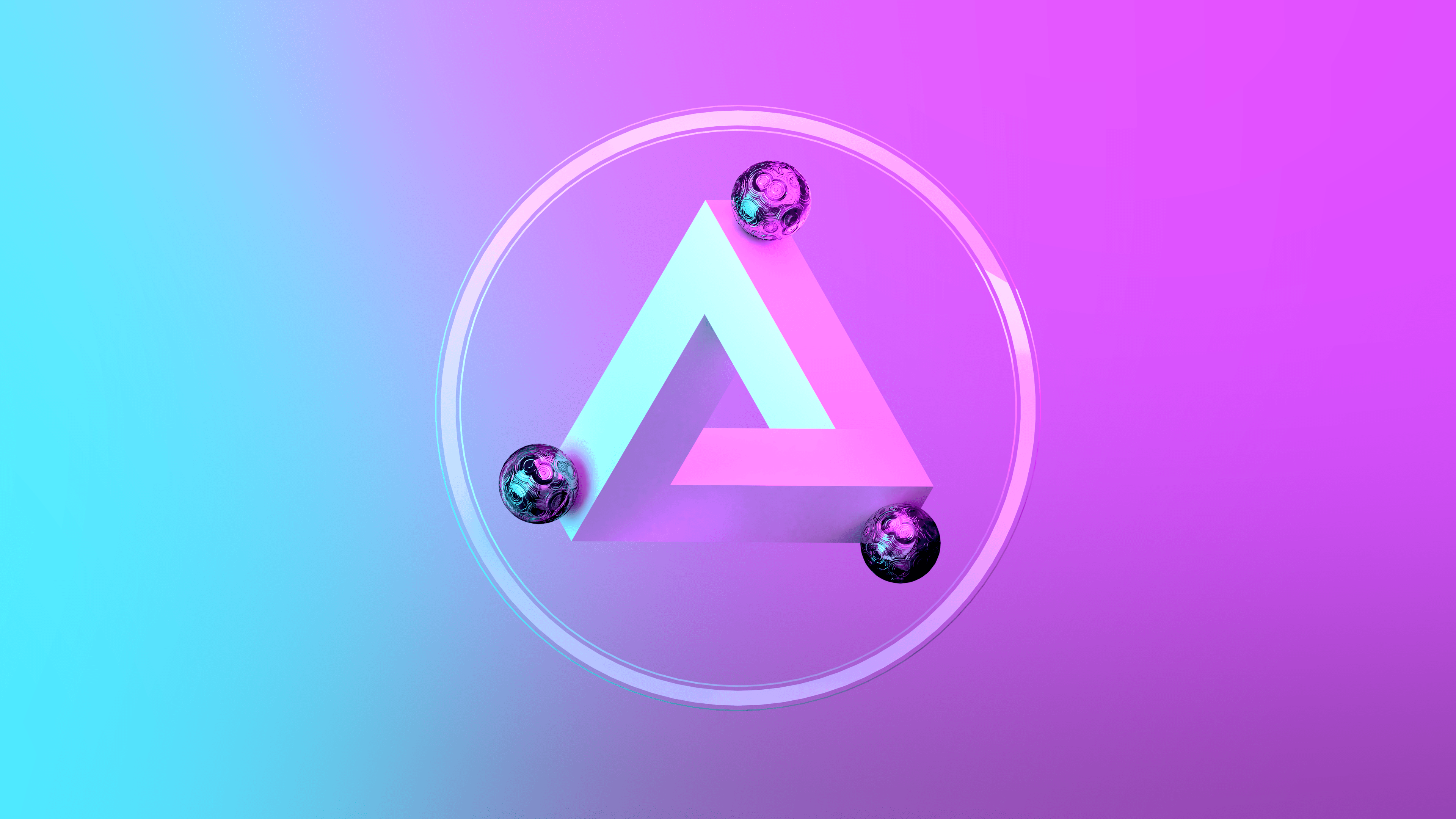 Triangolo Penrose astratto 3D, 3840x2160 4K Ultra HD, Lenovo Legion