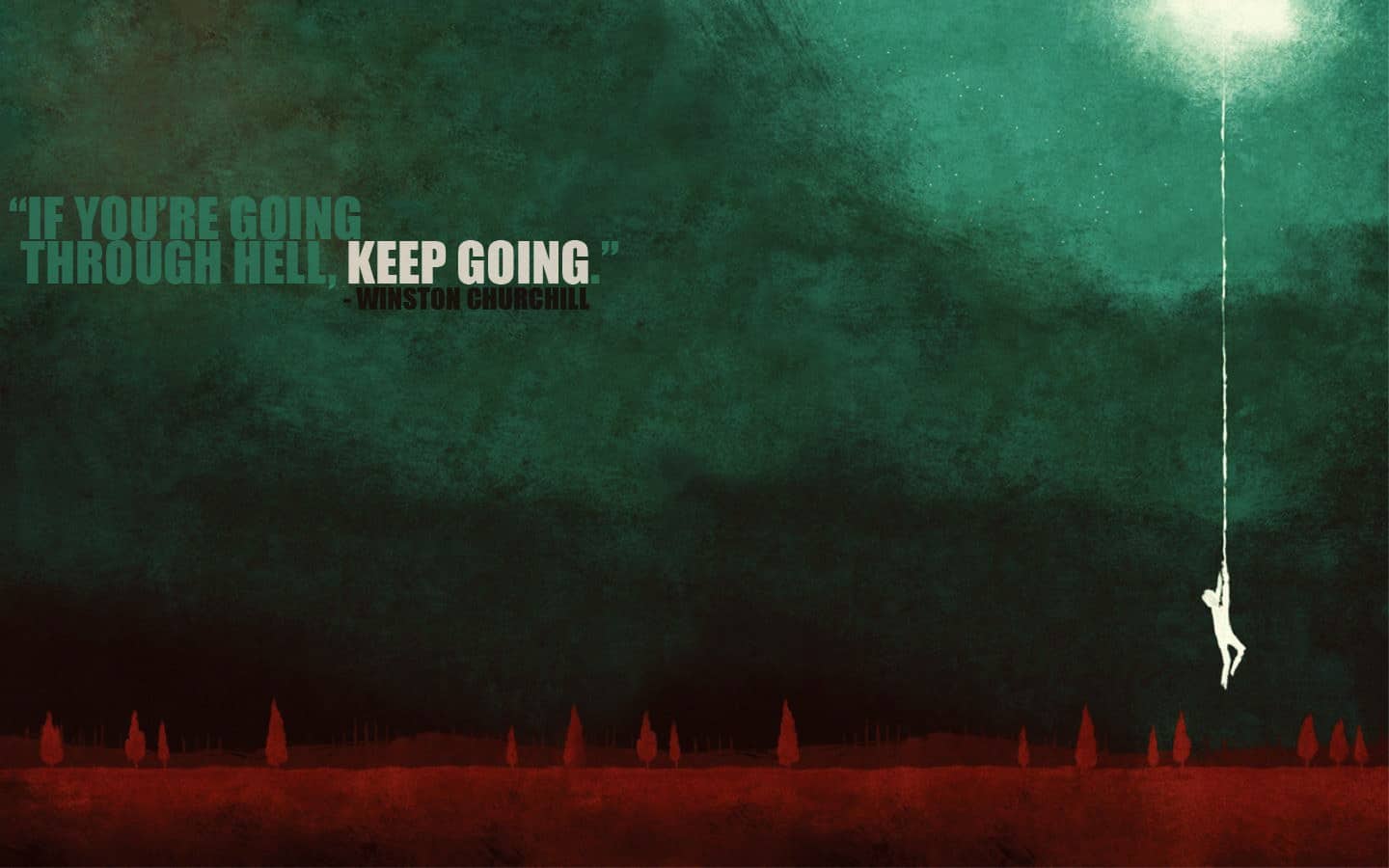 Citazione motivazionale, corda e picchi, 1440x900 HD, Notebook Gaming