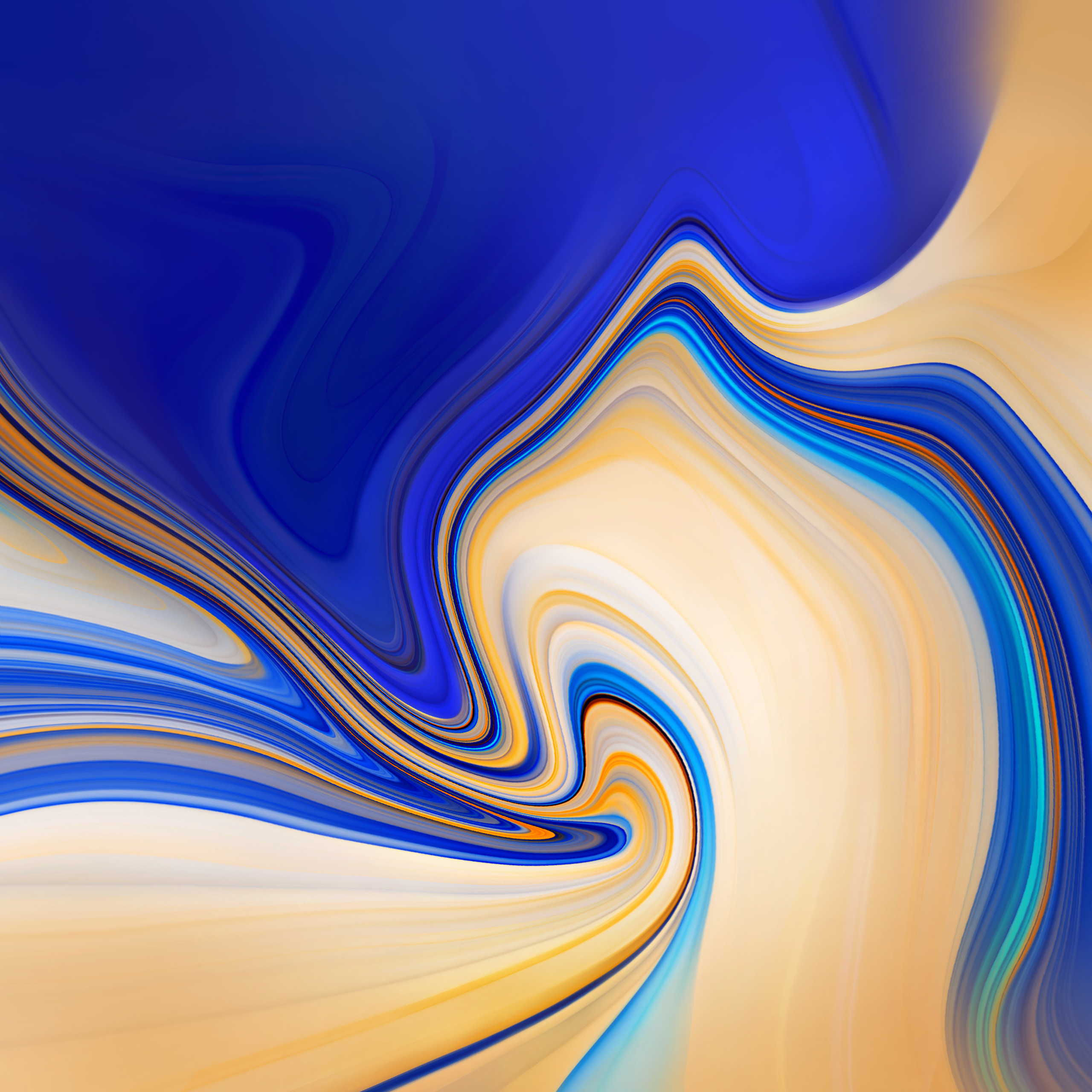 Sfondo astratto liquido blu oro, sfondi per Tablet, 2560x2560 2K+, Galaxy Tab