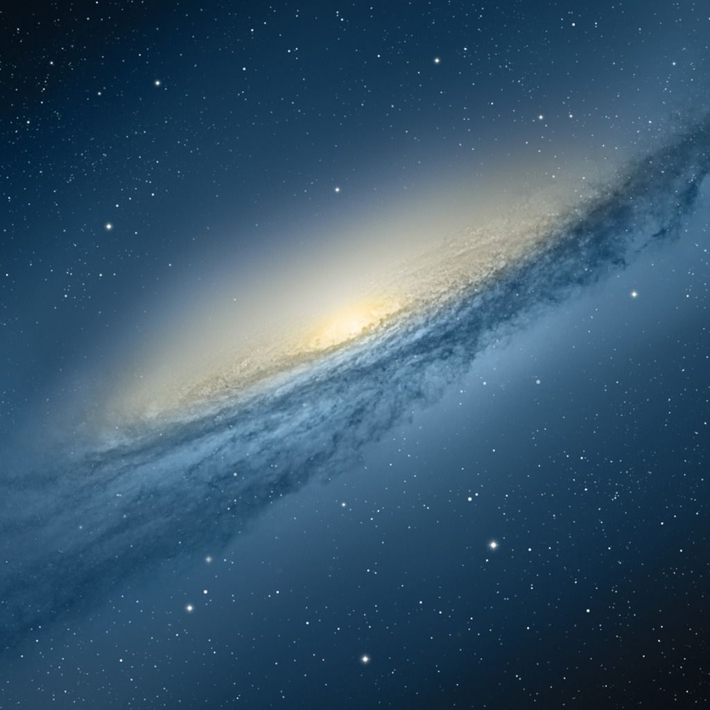 Galassia a spirale blu, sfondi per Tablet, 1024x1024 HD, iPad