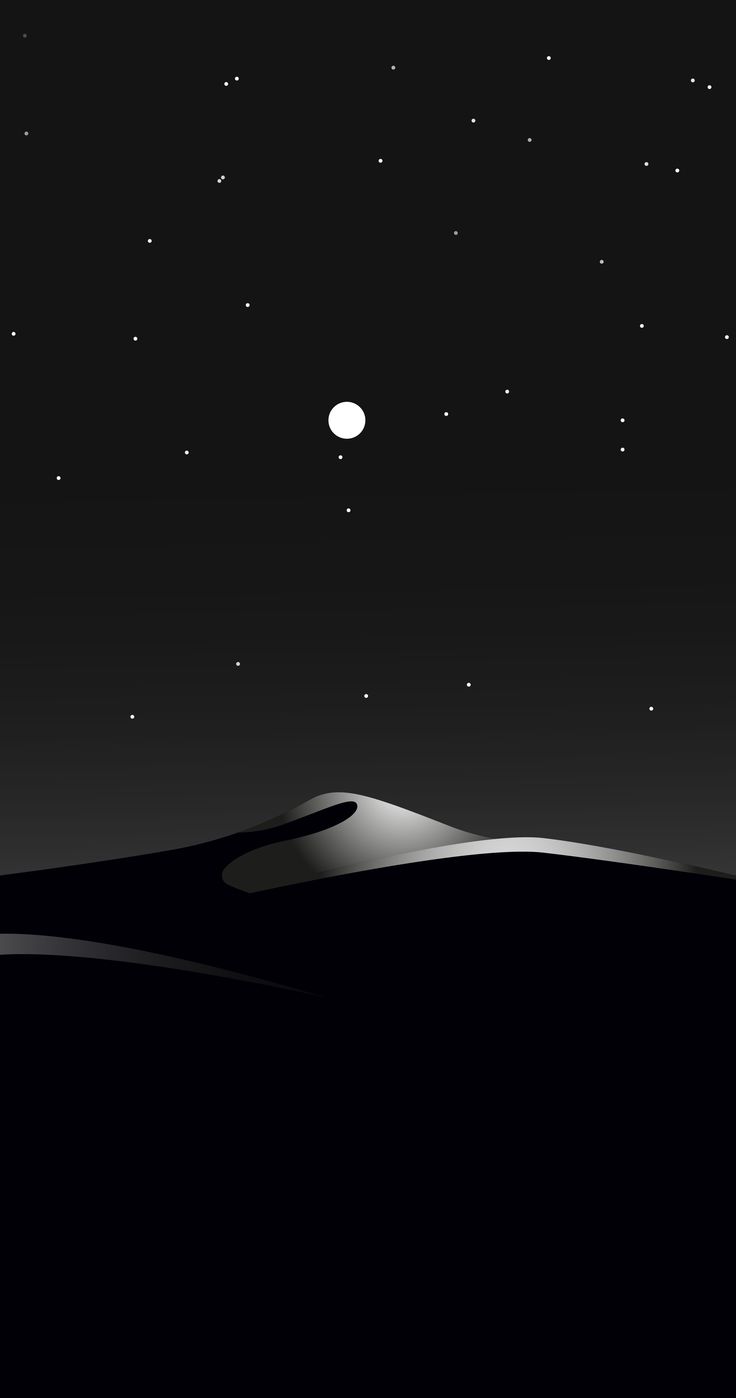 Luna e dune notte scura, 736x1398 Verticale, Galaxy Tab