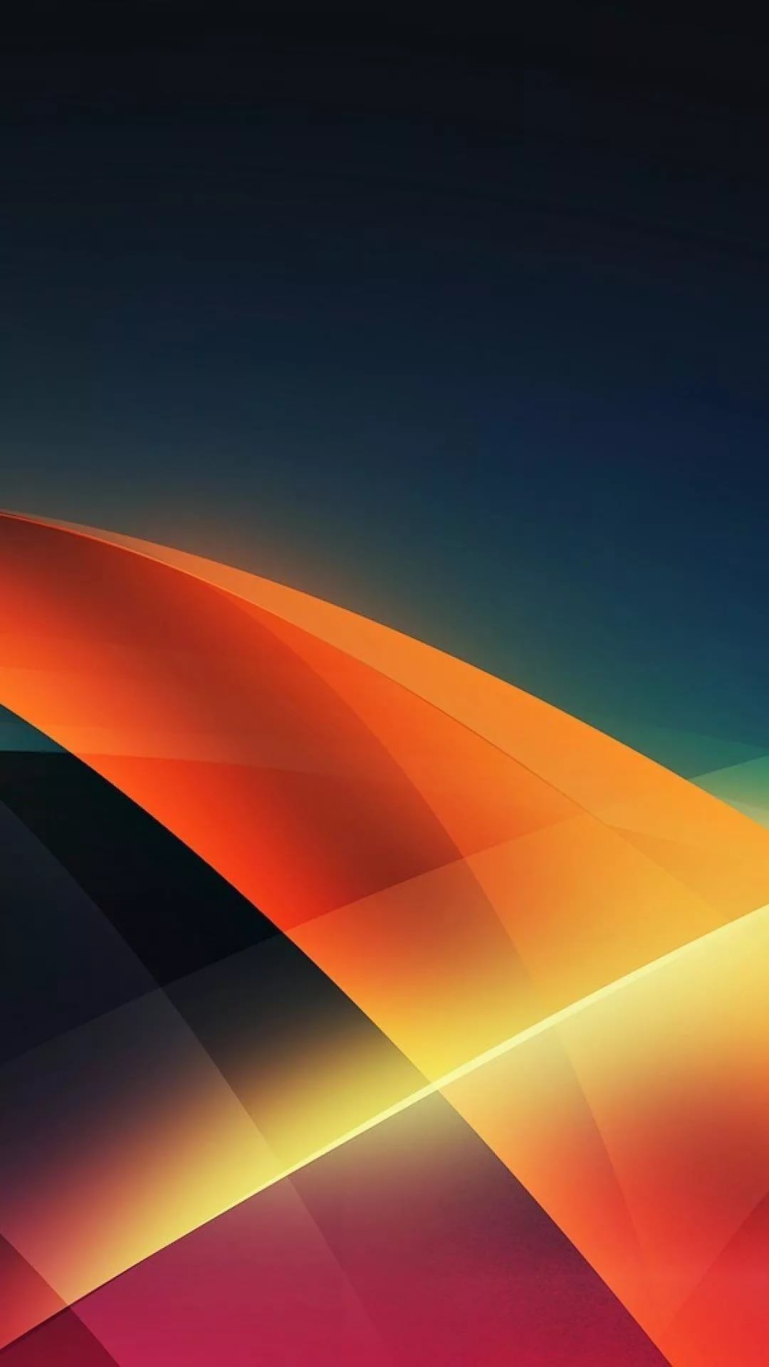 Astratto curve arancioni sfumate, sfondi per Tablet, 1080x1920 Full HD Verticale, Tablet Android