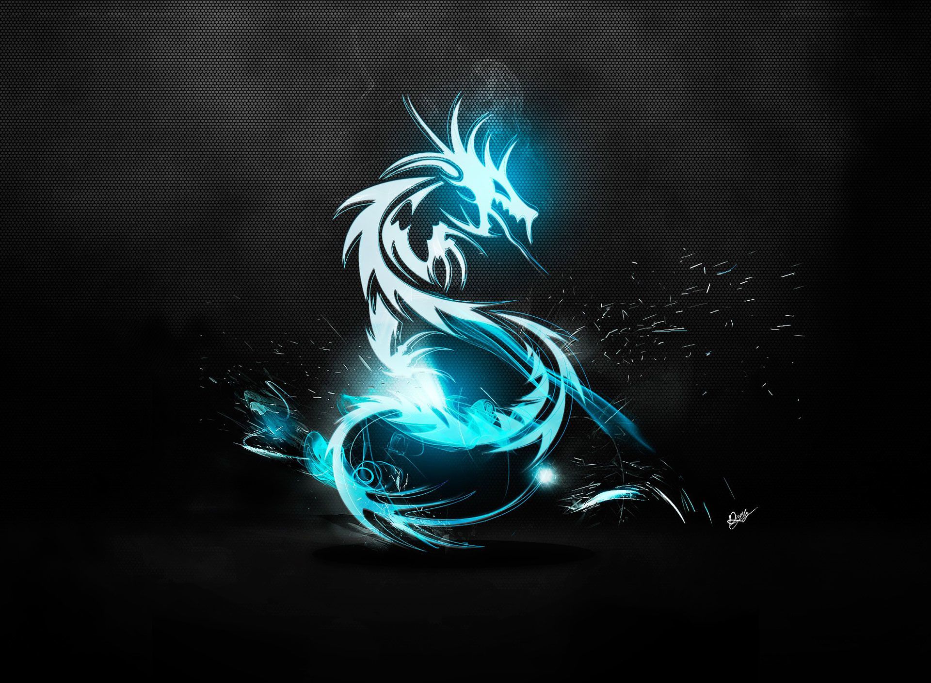 drago blu luminoso astratto, 1920x1408 WUXGA, Tablet Android