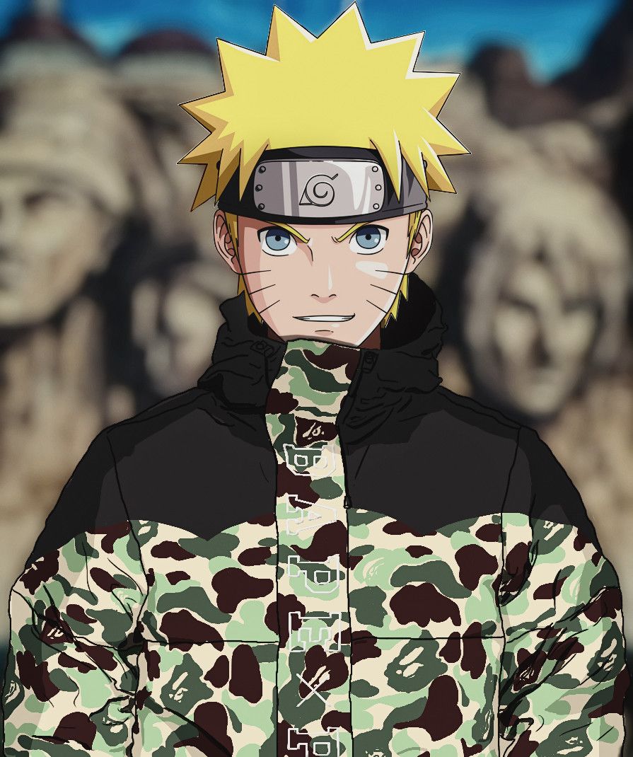 Naruto con giacca camouflage, Konoha, 895x1070 Full HD Verticale, Smartphone