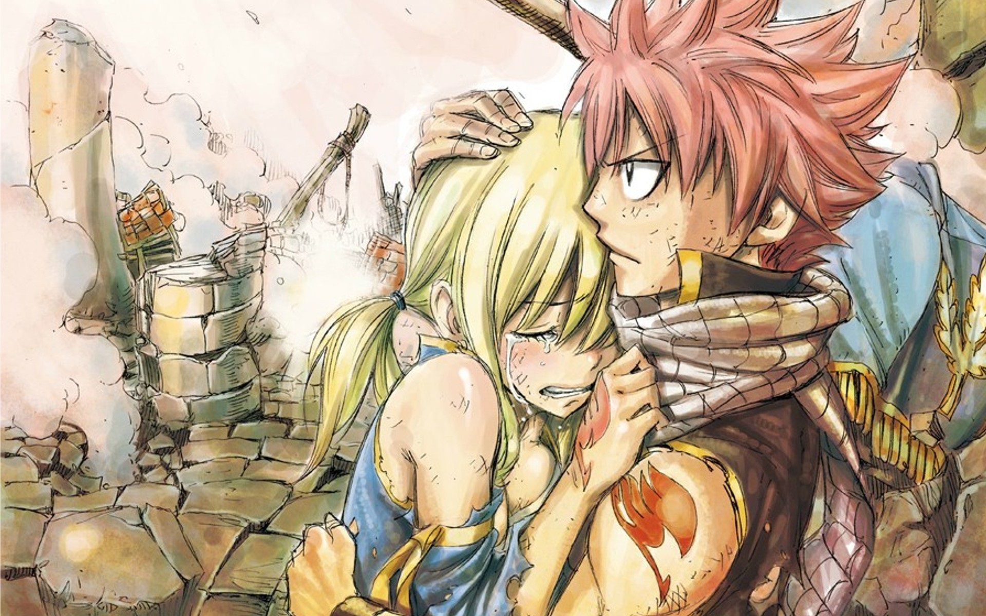 Natsu e Lucy Fairy Tail, manga, 1920x1200 Full HD+ WUXGA, Desktop
