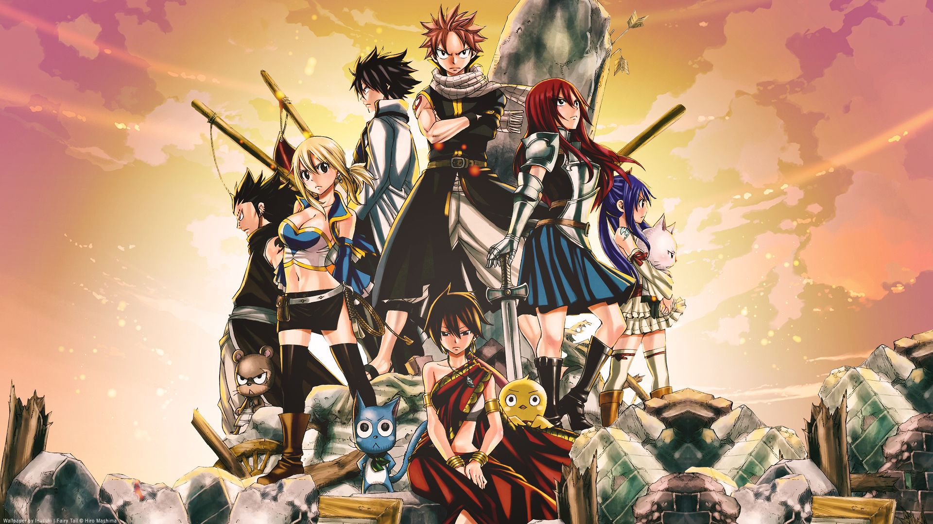 Personaggi Fairy Tail gruppo, anime, 1920x1080 Full HD, PC