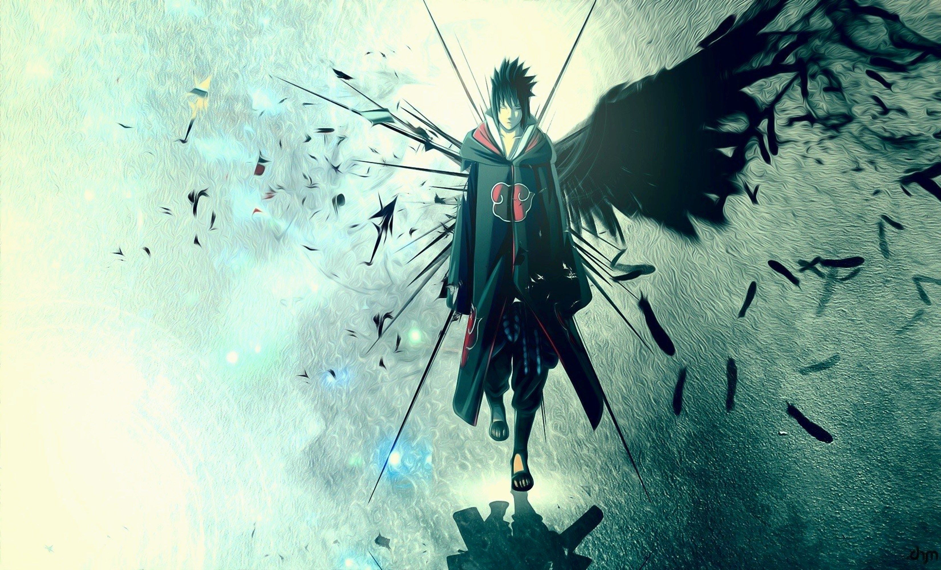 Sasuke Naruto ali nere, clan Uchiha, 3300x2000 2K, Desktop