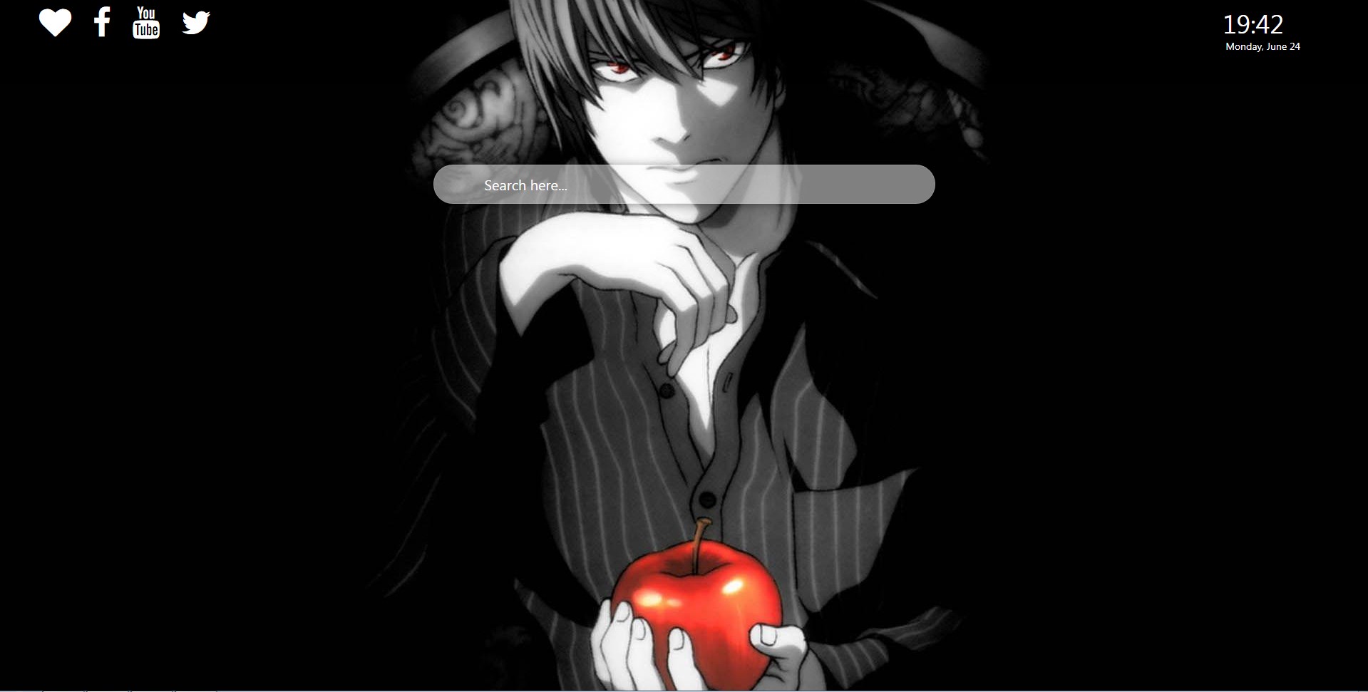 Light Yagami con mela rossa, 1919x971 900p, Laptop
