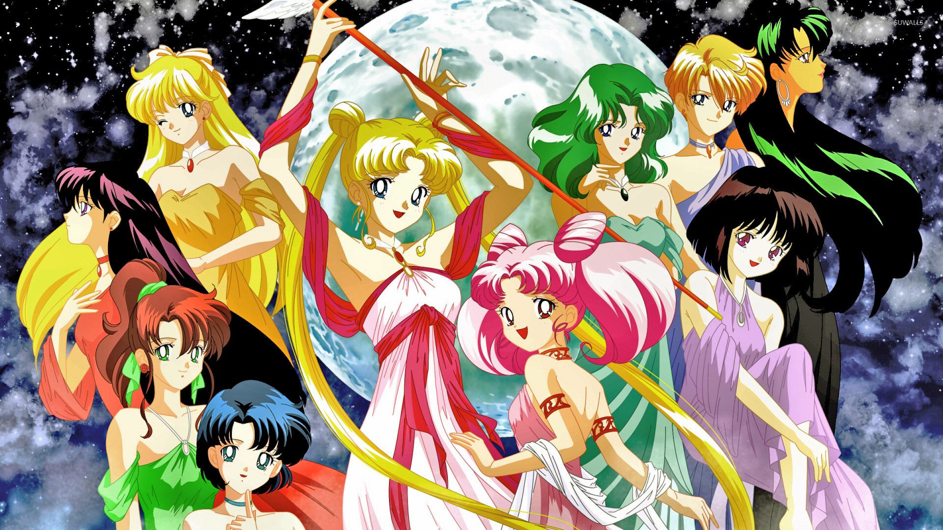 Sailor Moon gruppo personaggi, anime magico, 1920x1080 1080p, Desktop