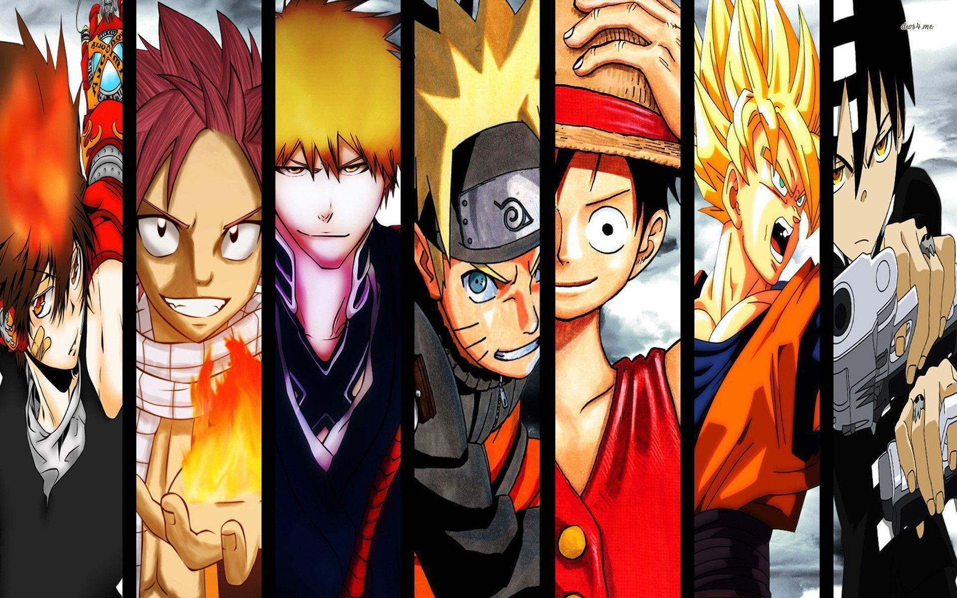 Collage personaggi anime famosi, 4098x2304 4K, Smart TV 4K