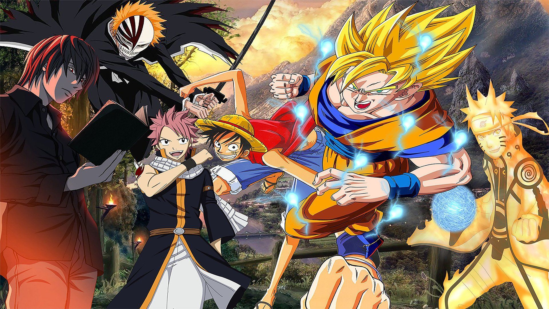 Goku Naruto Luffy personaggi anime, Dragon Ball, 1920x1080 Full HD, Desktop