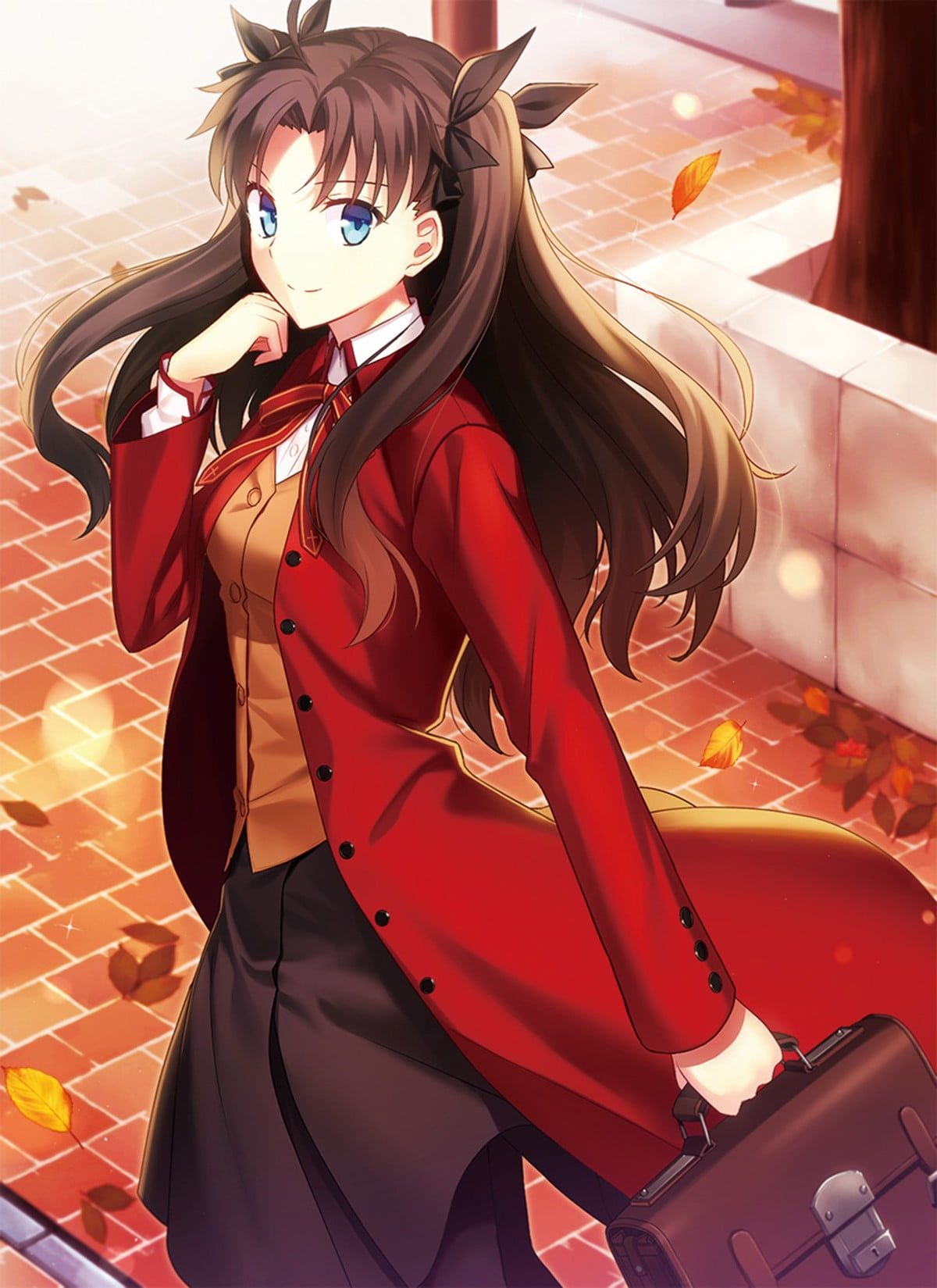 Ragazza anime giacca rossa, 1200x1649 Verticale, Mobile