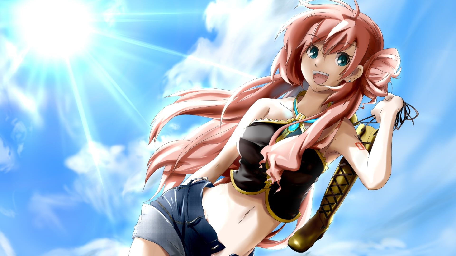 Personaggio anime capelli rosa, 1920x1080 Full HD, PC