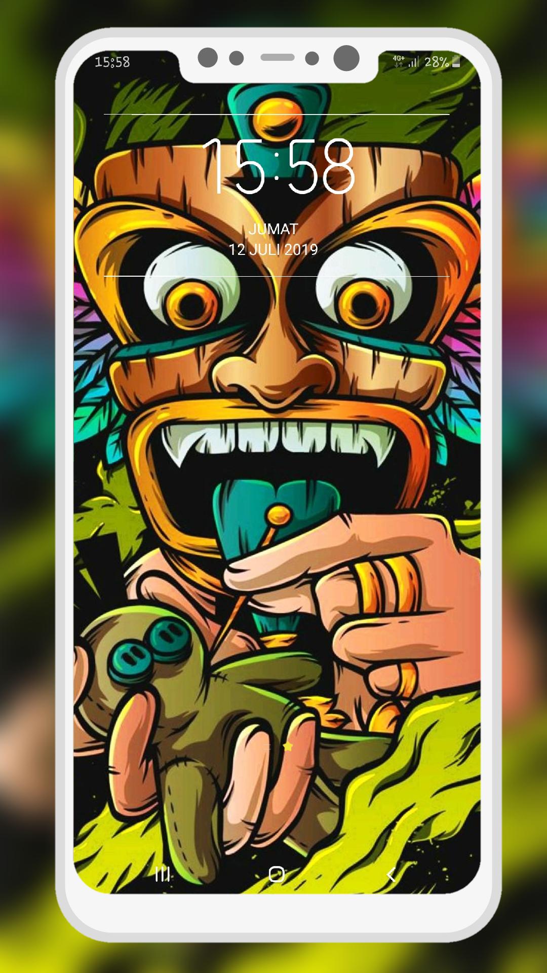 Cartone uomo afro mascherina Adidas, tre strisce, 720x1280 Full HD Verticale, iPhone