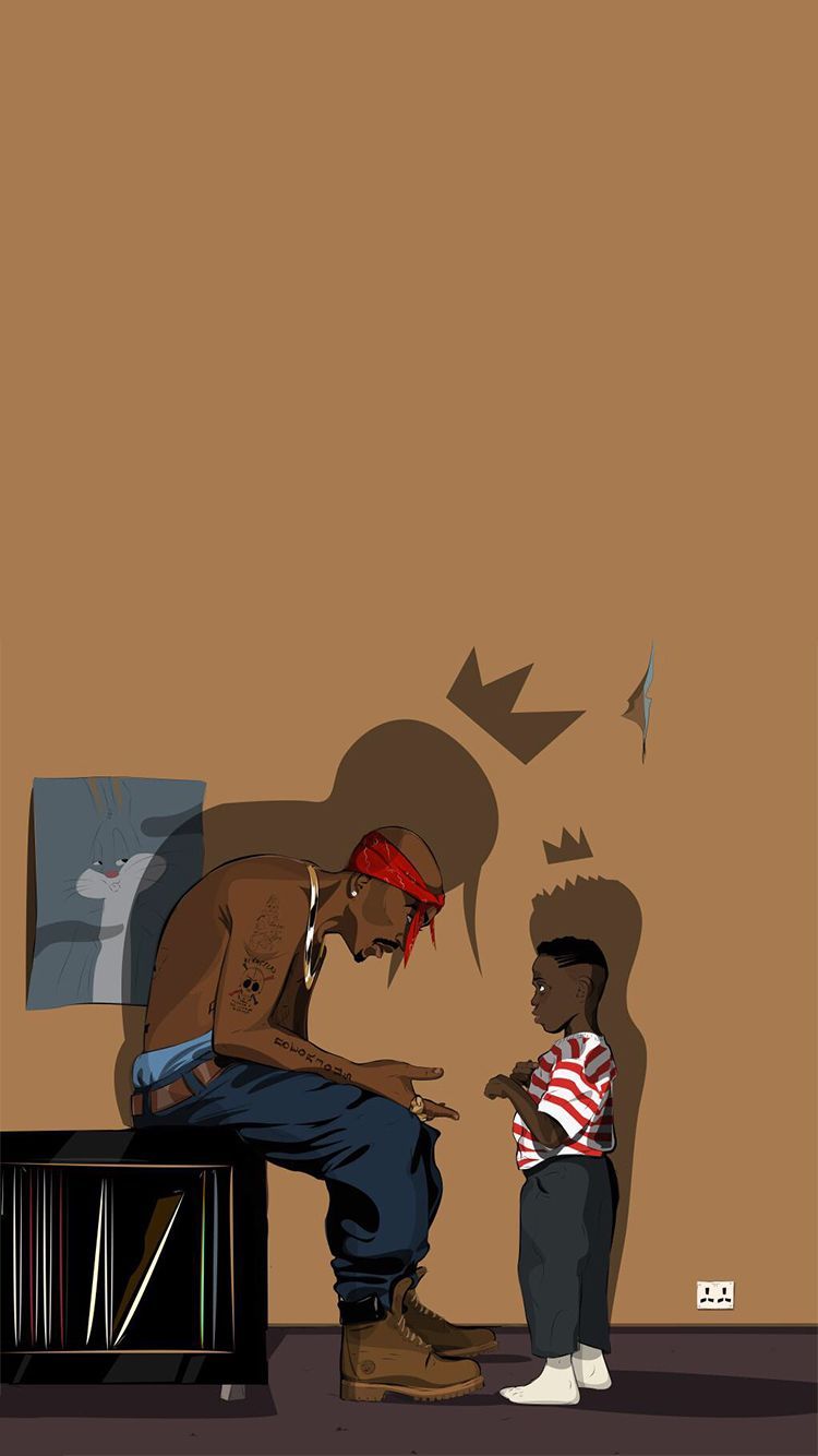 illustrazione uomo bambino stile urbano, 750x1334 Verticale, iPhone