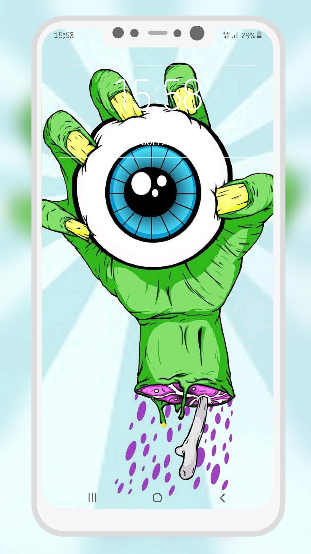 Gorilla zombie verde cartoon, 720x1280 Full HD Verticale, Smartphone