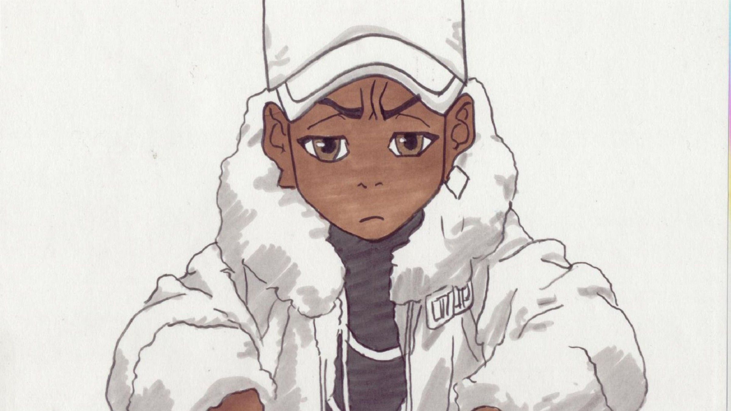 Personaggio Boondocks giacca bianca, 2400x1350 2K, Desktop