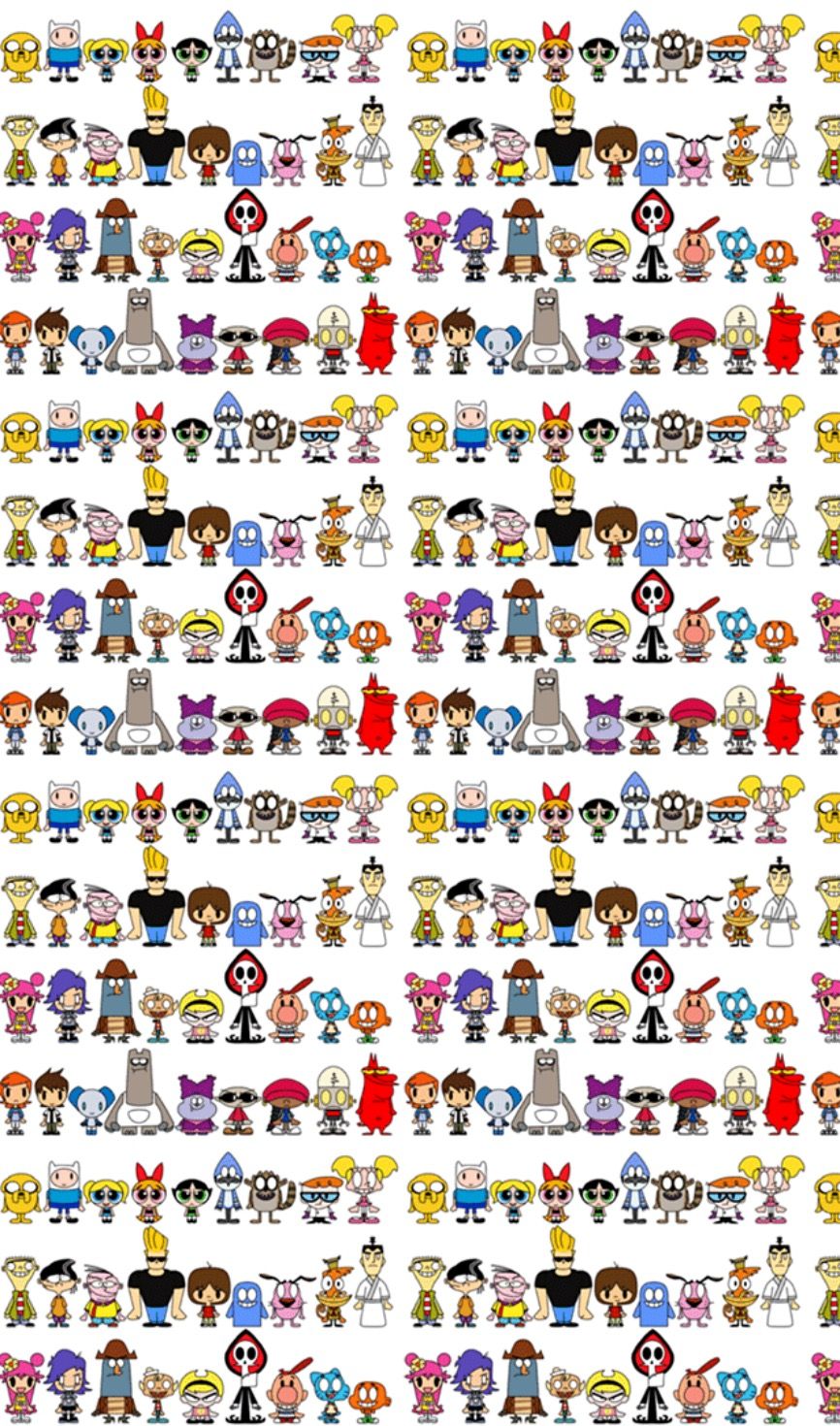 Personaggi Cartoon Network pattern, 866x1470 Full HD Verticale, iPhone