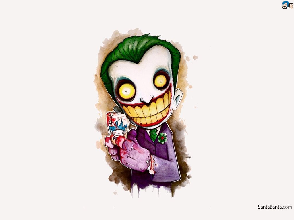 Joker cartoon capelli verdi, 1024x768 HD, iMac