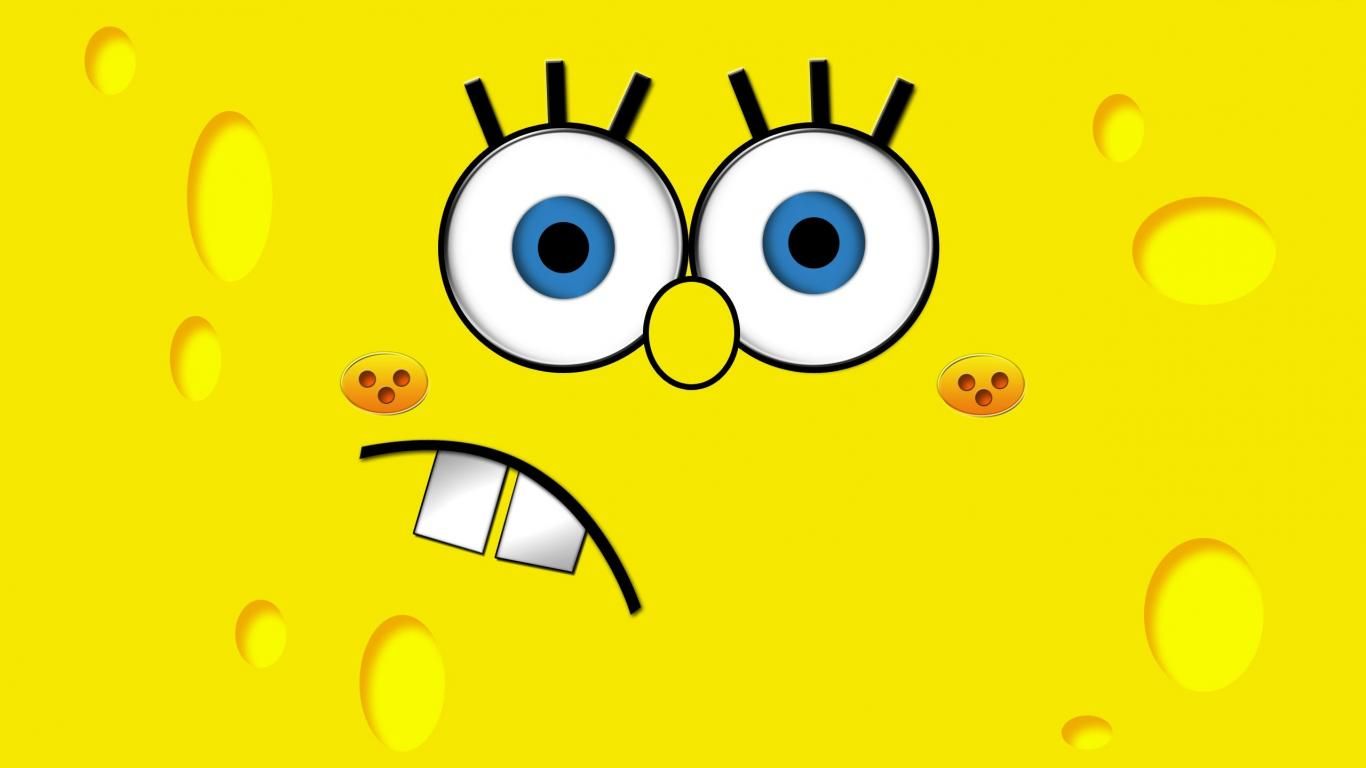 SpongeBob SquarePants faccia, 1366x768 720p, iMac