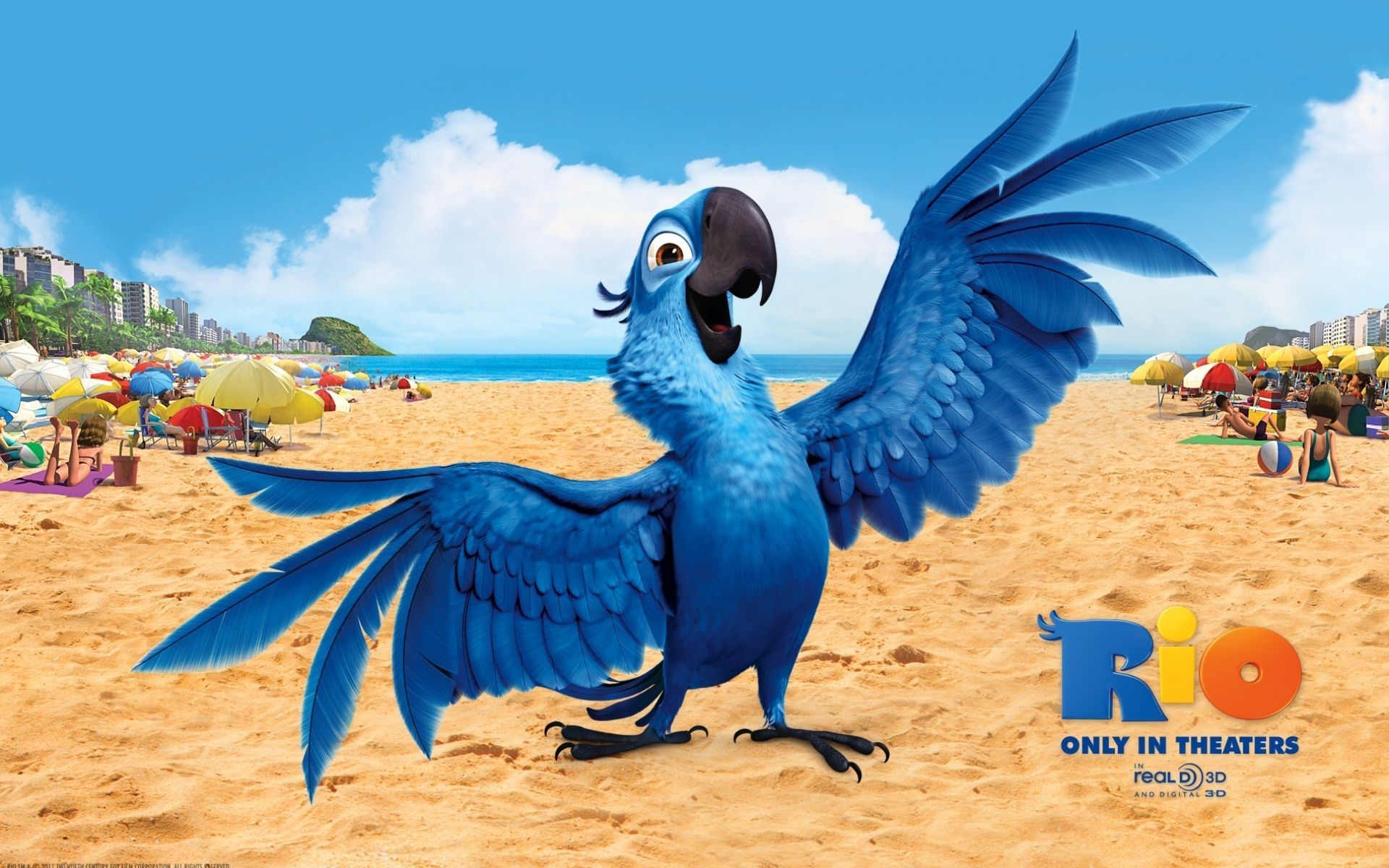 Blu pappagallo film Rio, 1920x1200 Full HD+ WUXGA, iMac