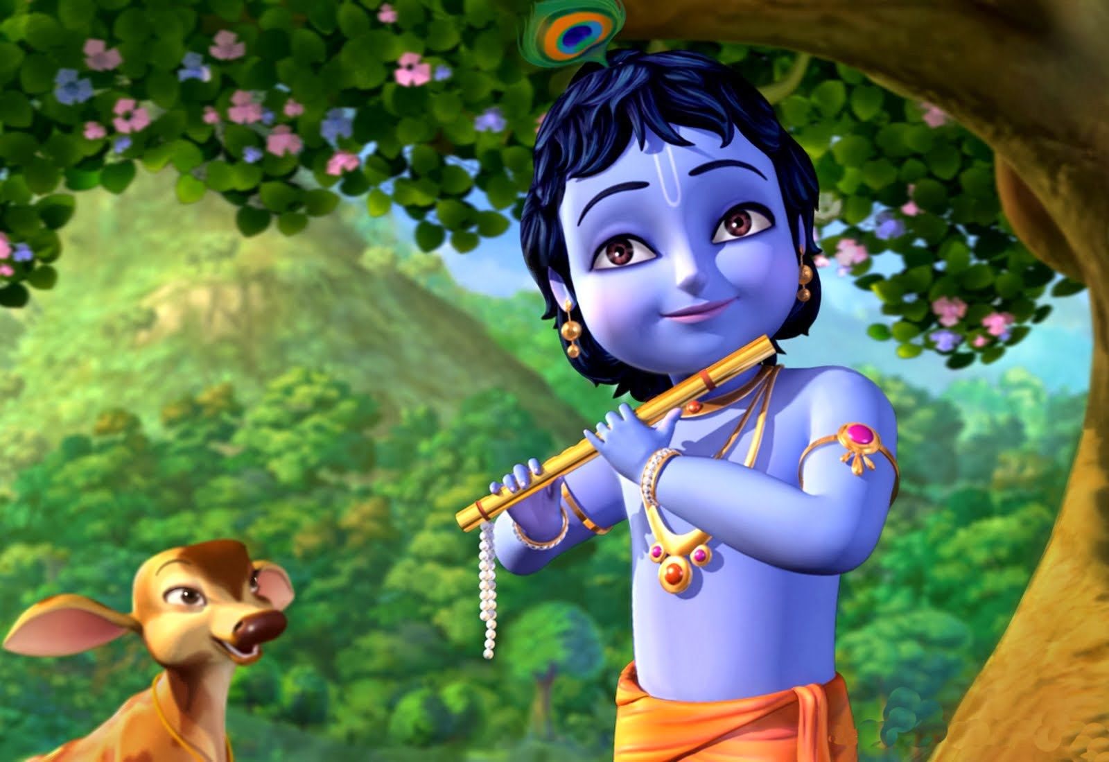 Piccolo Krishna con flauto, 1600x1099 HD, Laptop