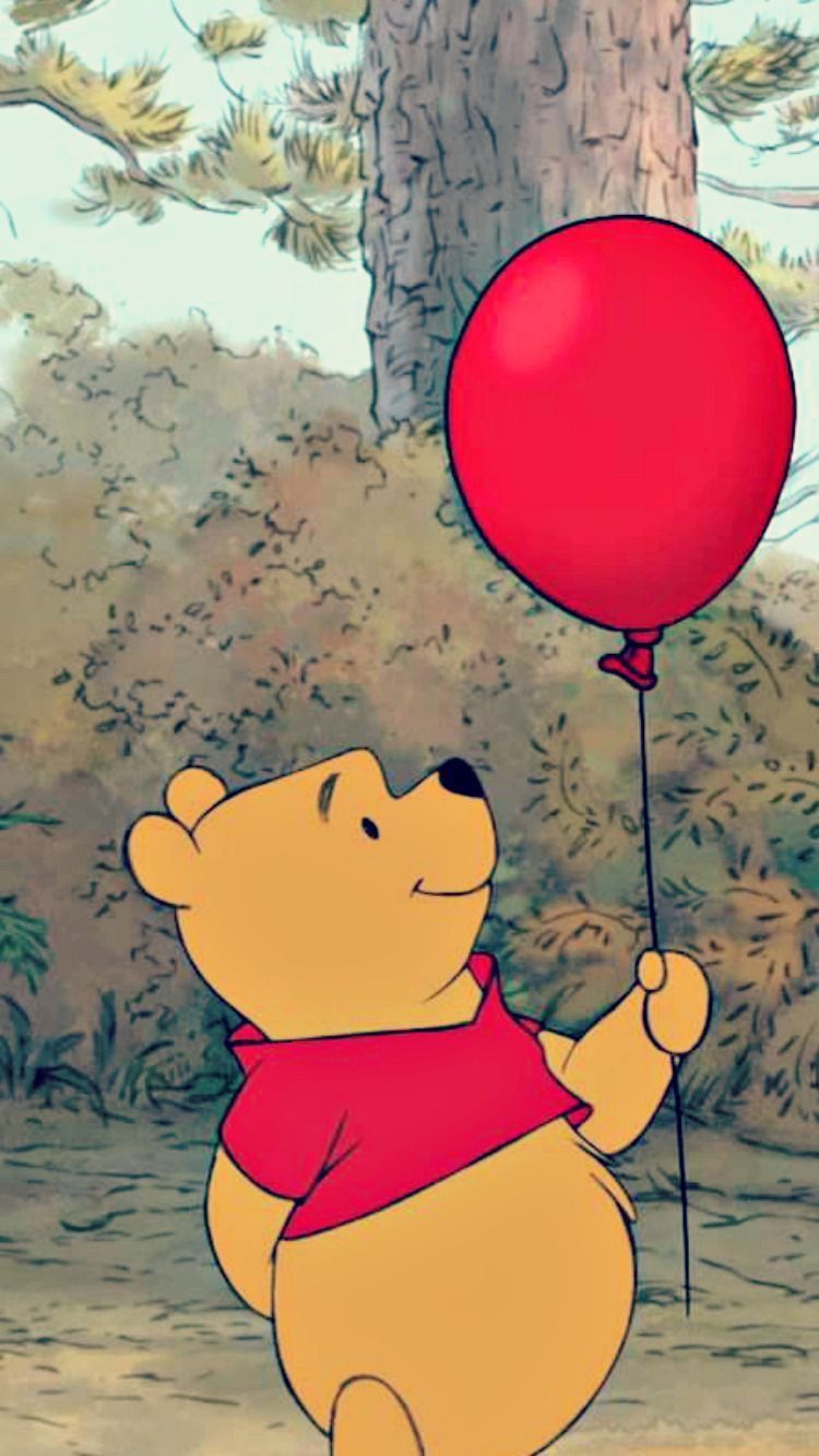 Winnie the Pooh con palloncino, Tigro e Pimpi, 750x1334 Full HD Verticale, iPhone