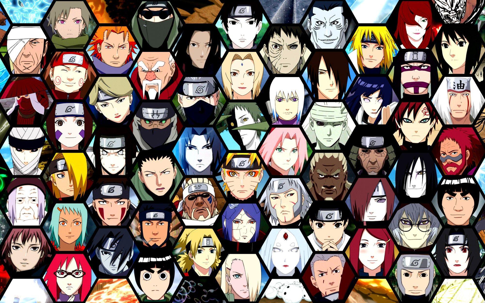 Personaggi Naruto Shippuden collage, 2000x1250 alta risoluzione, Desktop