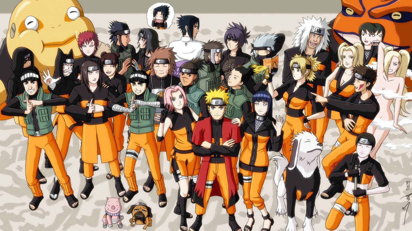 Personaggi Naruto Shippuden gruppo, 1600x900 HD Ready, PC