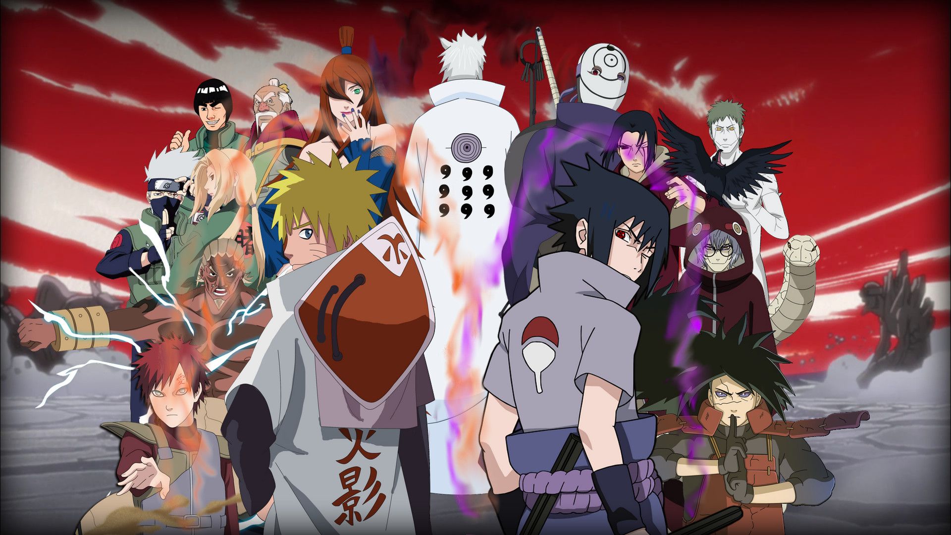 Personaggi Naruto Shippuden raggruppati, 1920x1080 Full HD, Desktop