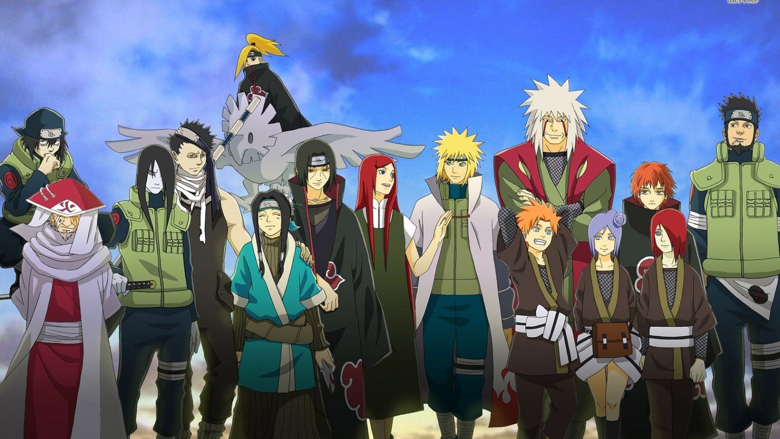 Personaggi Naruto Shippuden gruppo, 1600x900 HD Ready, PC
