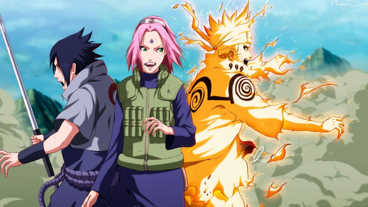 Naruto Sasuke Sakura Shippuden, 1244x700 HD, Desktop