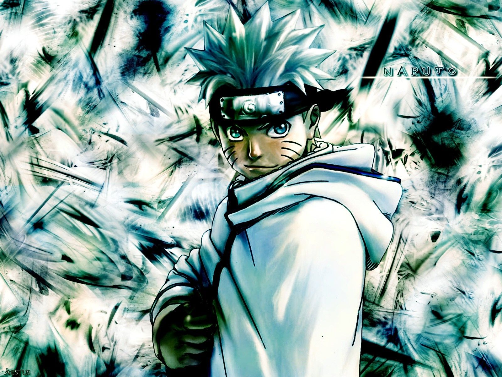Naruto Uzumaki, sfondo grafico bianco, 1600x1200 HD, Desktop