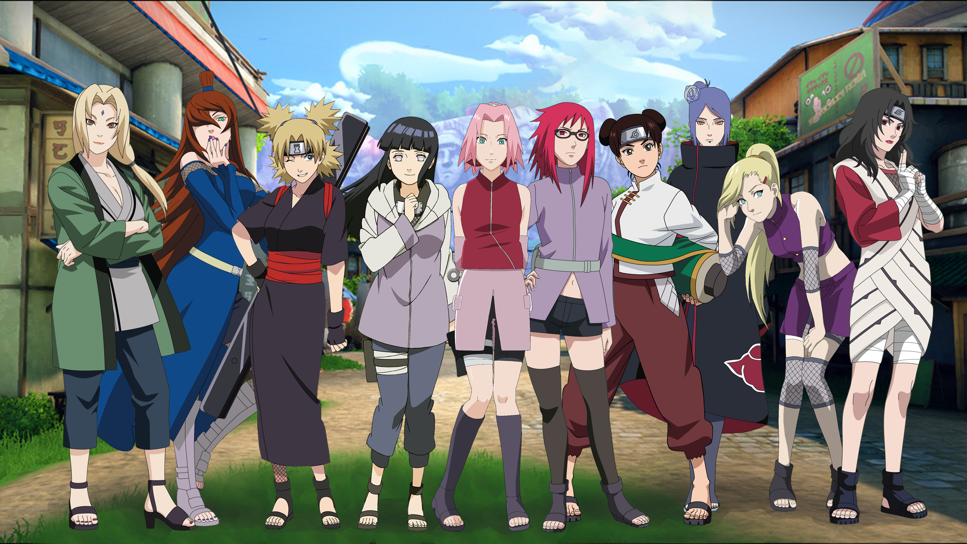 Personaggi femminili Naruto Shippuden, 3162x1779 2K, Desktop