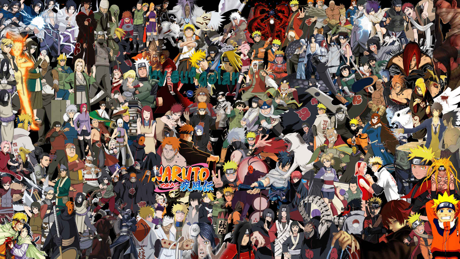 Personaggi Naruto Shippuden collage, 1600x900 HD, Desktop